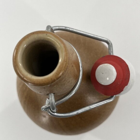 Vintage Stoneware Pottery Beer Bottle Ceramic Flip Top 16.9 fl oz  8.75" Fiedler - Picture 4 of 6